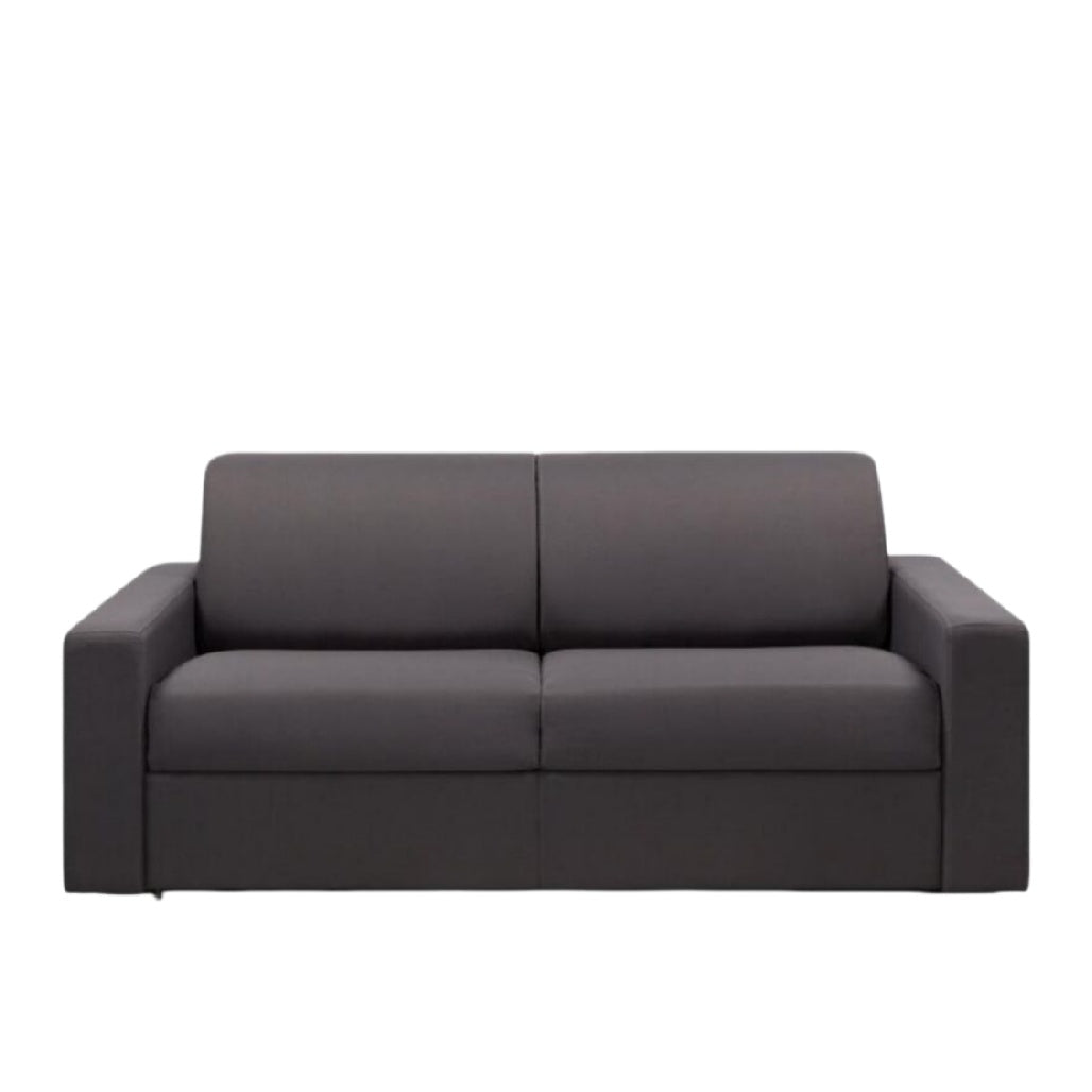 Sofa moderne en tissu gris foncé pour un intérieur élégant.