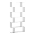 Étagère moderne en bois blanche avec étagères asymétriques